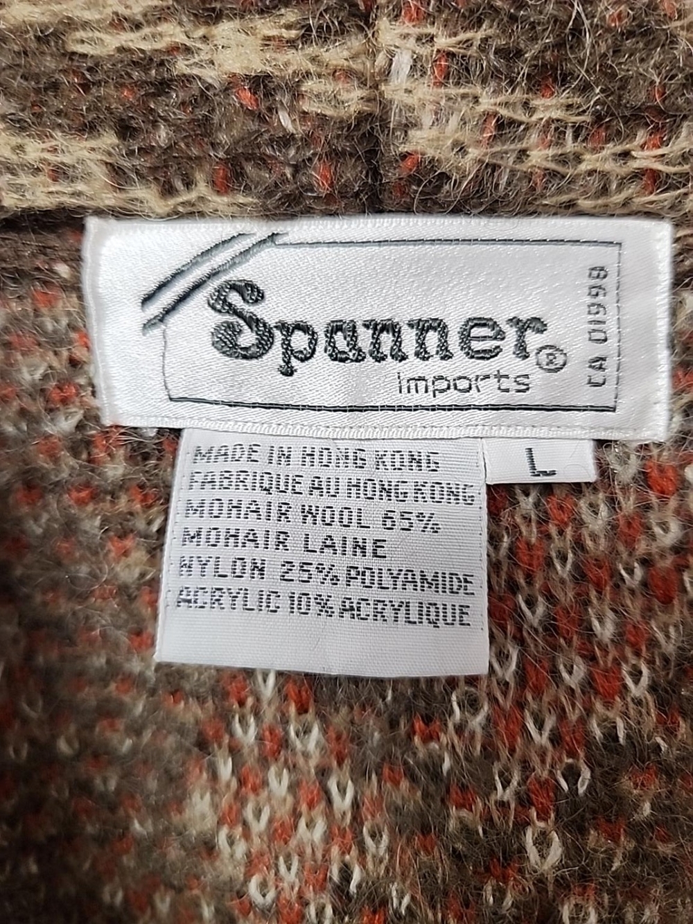 Vintage Spanner Mohair Wool Blend Long Cardigan Women’s L OBO - Picture 8 of 16
